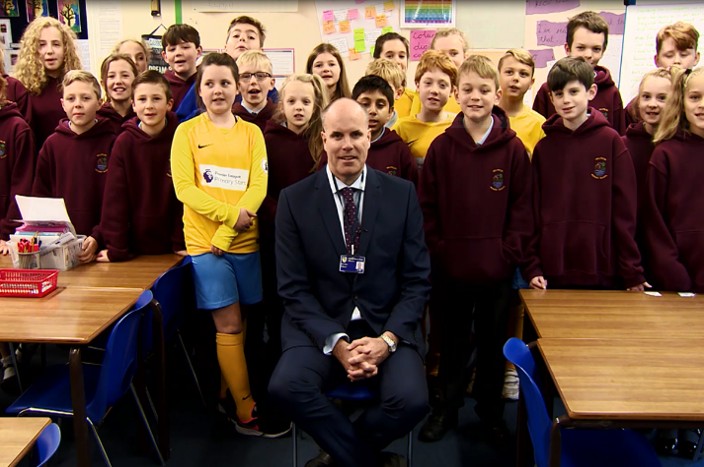 Phil Whelan as headteach and the PL